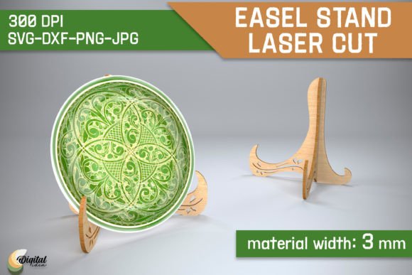 3D Design SVG: Easel Stand Laser Cut for Modern Stands