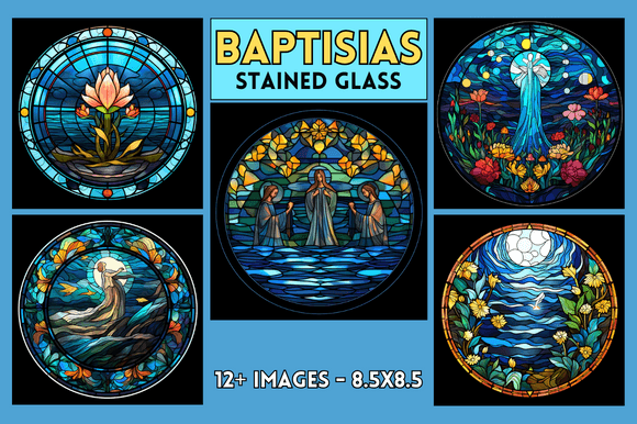 Baptisias Stained Glass: A Vibrant Graphic Asset for Creative Projects