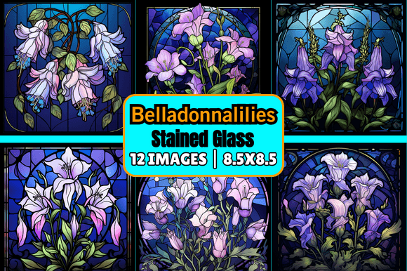 Belladonnalilies Stained Glass: A Versatile Graphic Design Asset for Creative Branding