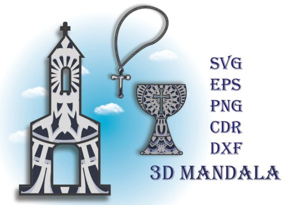 Christianity 3D Mandala Laser Cutting Shadow Boxes