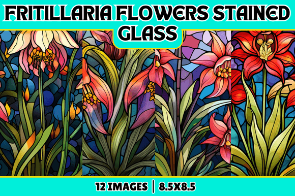 Fritillaria Flowers Stained Glass Graphics and Backgrounds Review