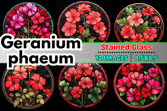 Geranium Phaeum Stained Glass Graphics and Backgrounds Review