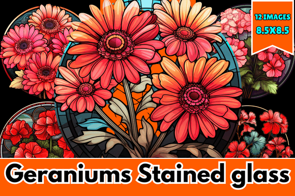 Geraniums Stained Glass Embroidery Design Review