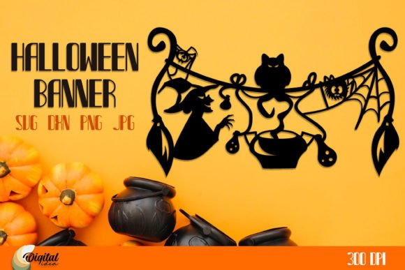 Halloween Banner Paper Cut: A Versatile Graphic Design Asset for Crafters
