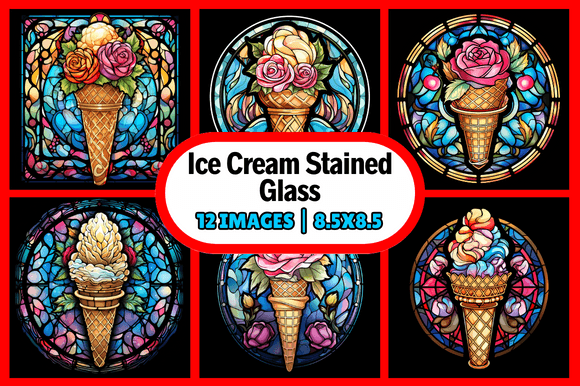 Ice Cream Stained Glass Embroidery Design Review