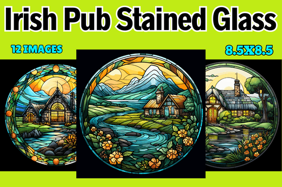 Irish Pub Stained Glass Graphics and Backgrounds Review