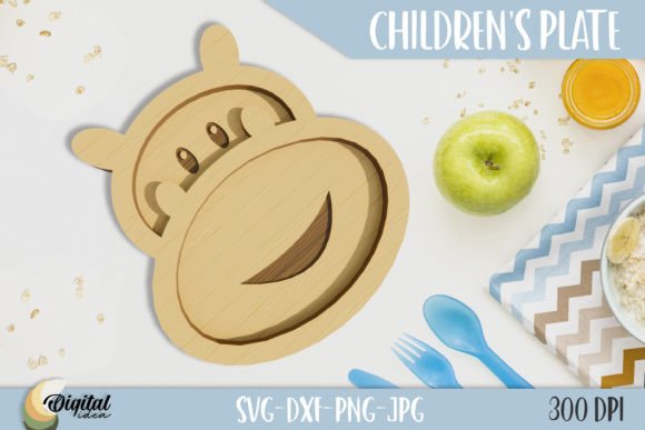 Laser-Cut Children’s Plate Design for Home Decor Projects