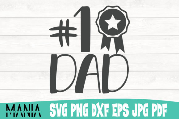 Number 1 Dad Svg Cut File Design Graphics for Brand Templates