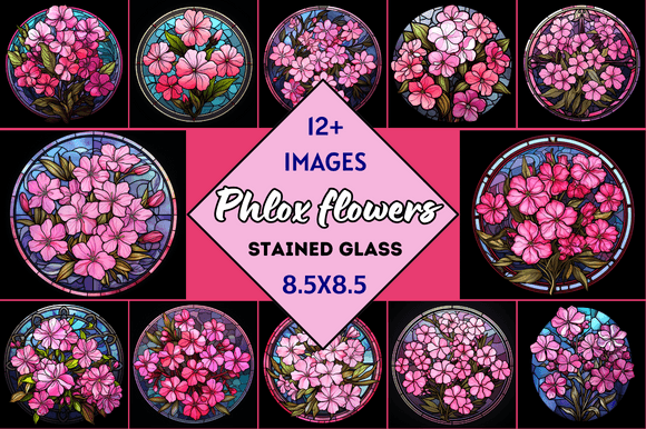 Phlox Flowers Stained Glass Embroidery Design Review
