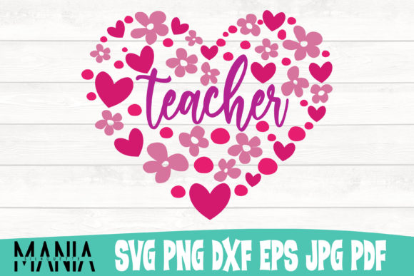 Teacher Heart Svg Cut File Design Graphics and Graphic Templates Review