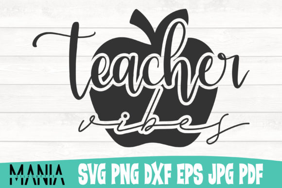 Teacher Vibes Svg Cut File Design Graphics Review